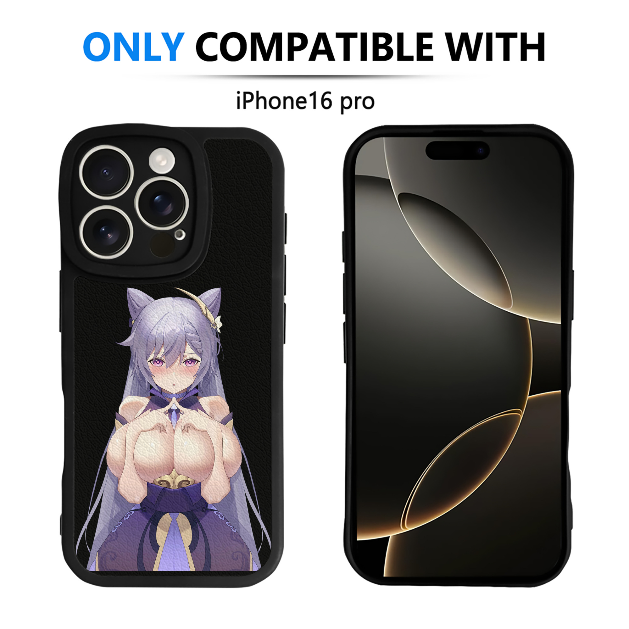 げんし神 刻晴 こくせい genshin Kokusei 【iPhone 16シリーズ対応】シリコンスマホケース（レザー調） 材質：シリコン